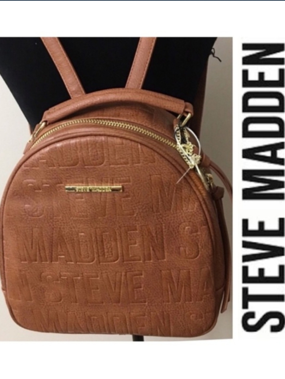 Steve Madden Cognac Brown Backpack Purse